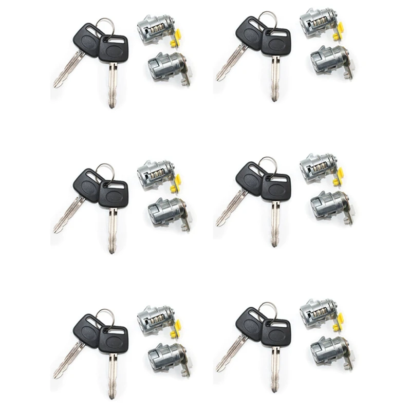 6X Набор дверных замков с ключом (L &amp R) для 89-95 Toyota Pickup 89-98 4runner дверной замок