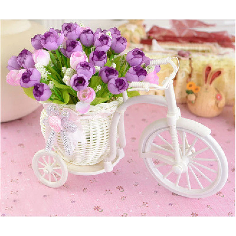 Новый велосипед новинка пластиковый белый трехколесный дизайнерская корзина