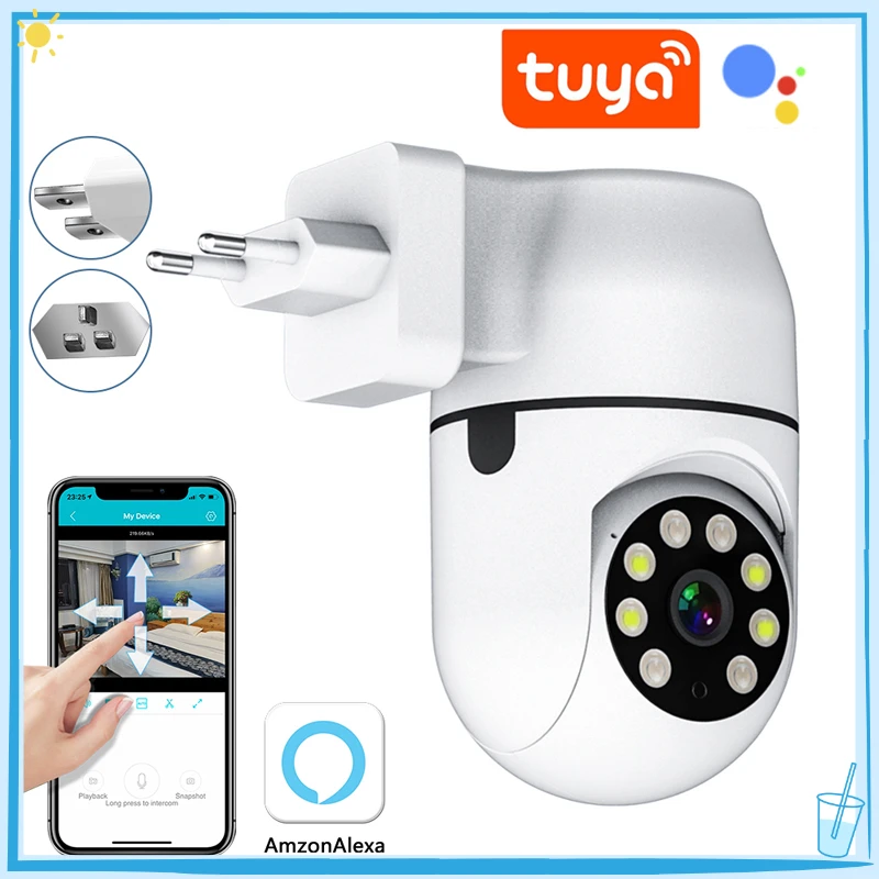 

Wireless IP Camera Wifi 1080p Tuya Smart Home PTZ Human Auto Tracking Cctv Security Surveillance Cloud Color IR Night Vision