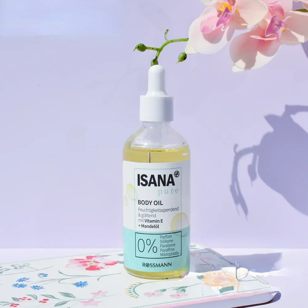 Германия Isana Чистый витамин Е Миндальное эфирное масло 90 мл Увлажняющее