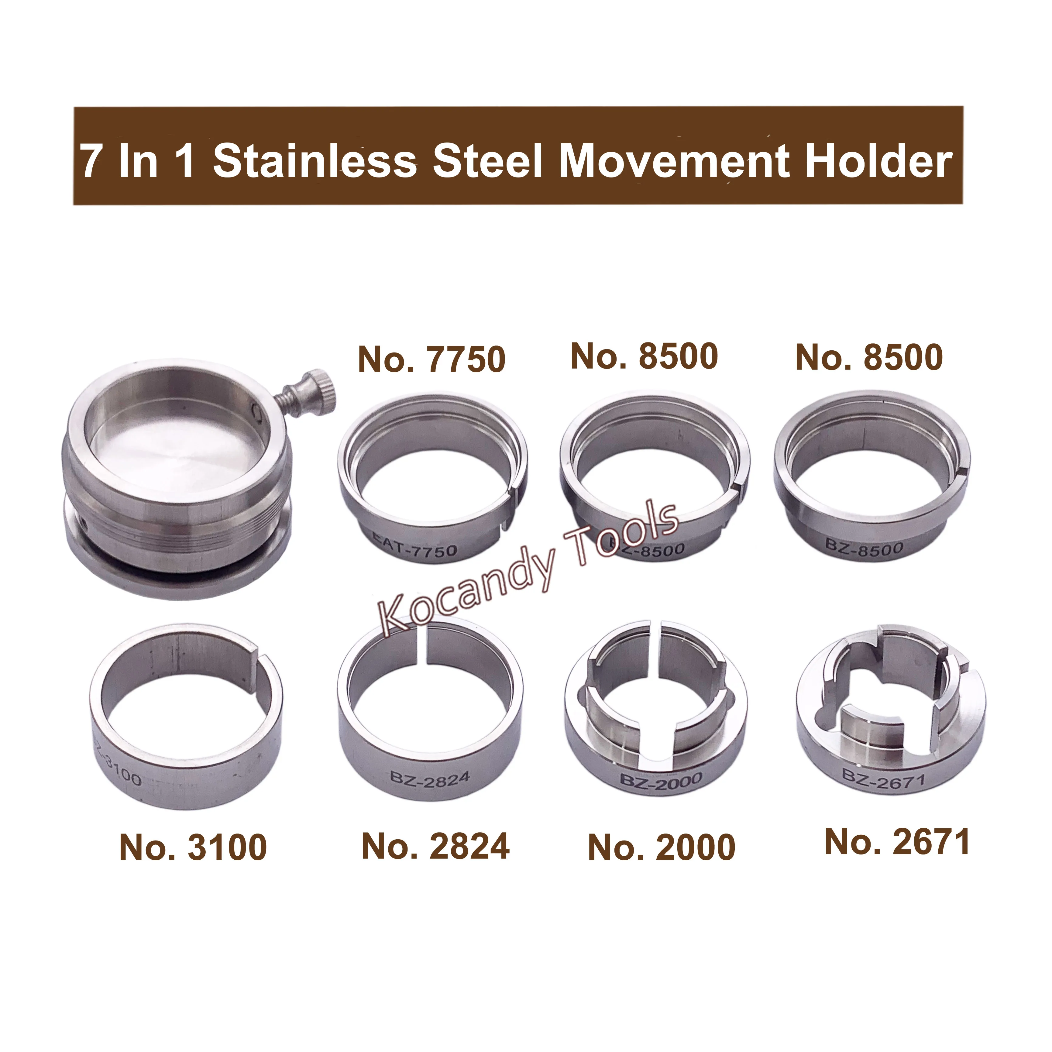 Механизм часов 7 в 1 вращающееся основание держатель механизма из нержавеющей