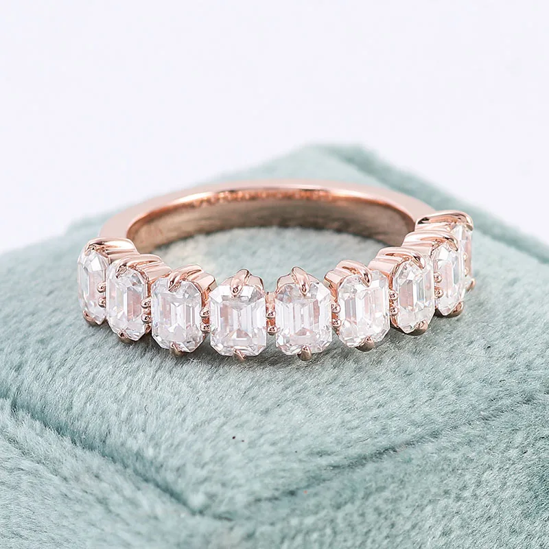 Кольца Прованс Муассанит Половина Вечности Розовое Золото