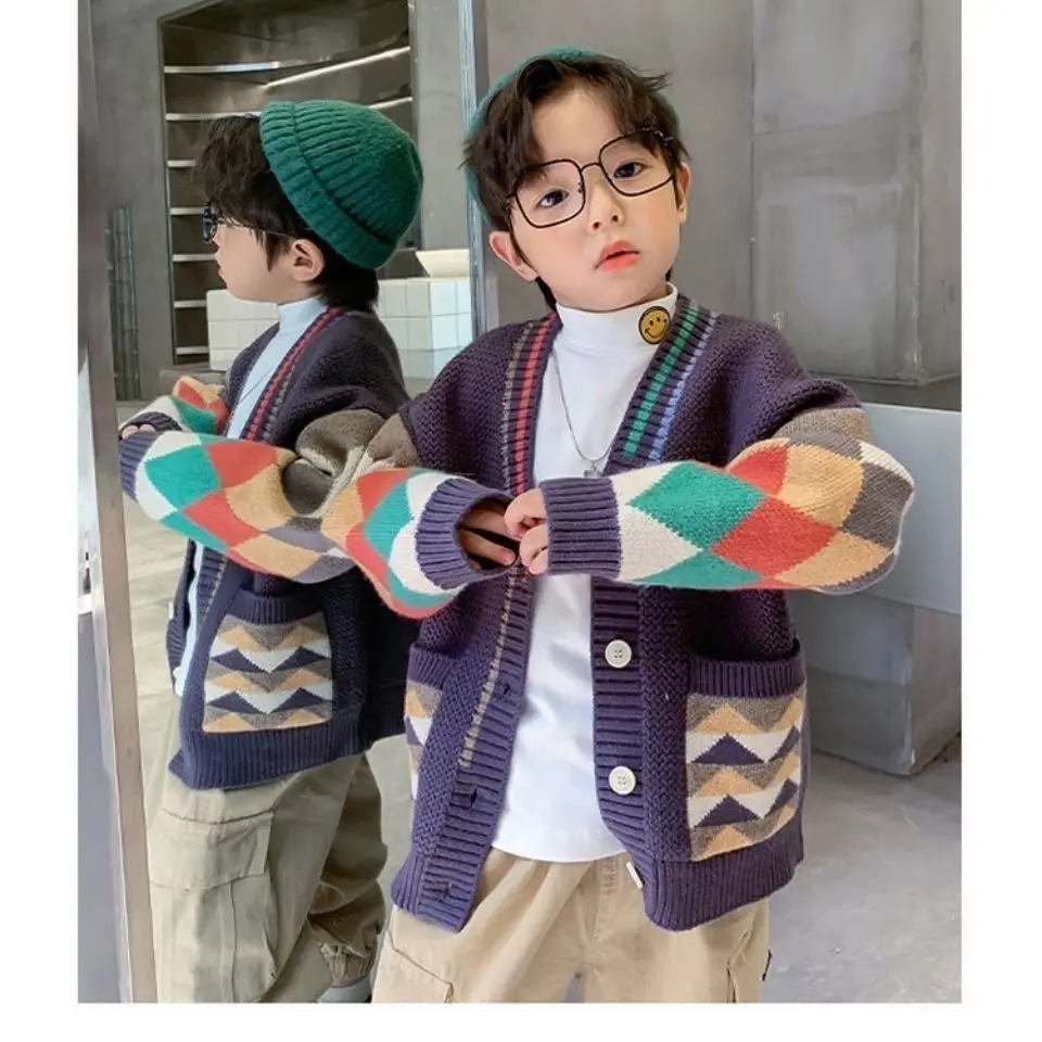 

Spring Autumn Knitted Cardigan Sweater Baby Children Clothing Christmas Boys Girls Sweaters Kids Wear Baby Boy Clothes Winter