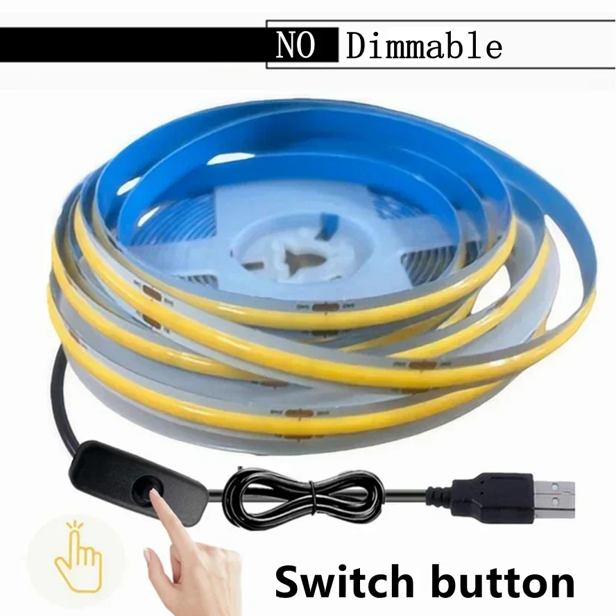 

USB COB светодиодная лента 5В 320LED/м