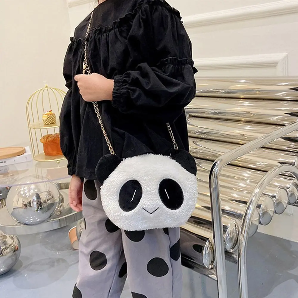 

Kawaii Multifunction Crossbody Bag For Girl Plush Panda Korean Style Bag Cute Handbag Storage Bag Messenger Bag