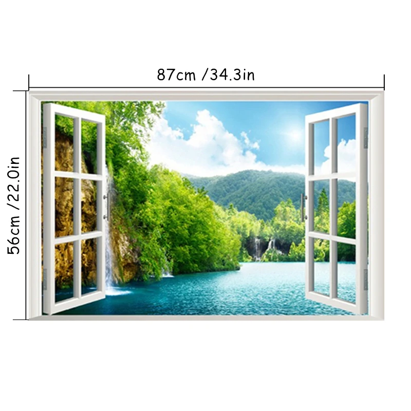 Настенная 3D Роспись с изображением озера водопад виниловые наклейки пейзажем