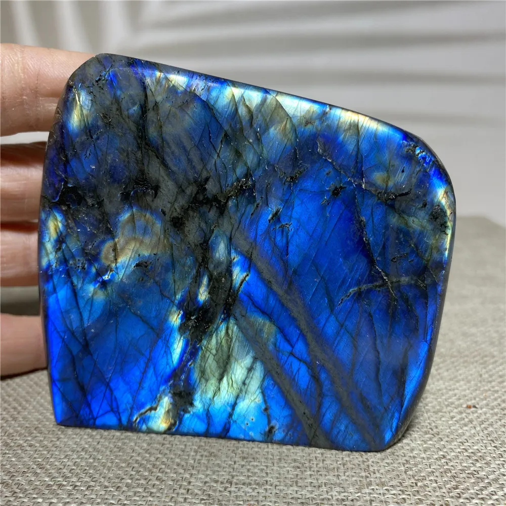Natural Blue Light Labradorite Freeform Quartz Crystal Specimens Gift Home Furnishing Decoration Chakra Stone And Reiki Healing