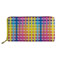rainbow style pattern clutch cards holder%c2%a0high quality portable wallet school teenager women zipper coin purse
