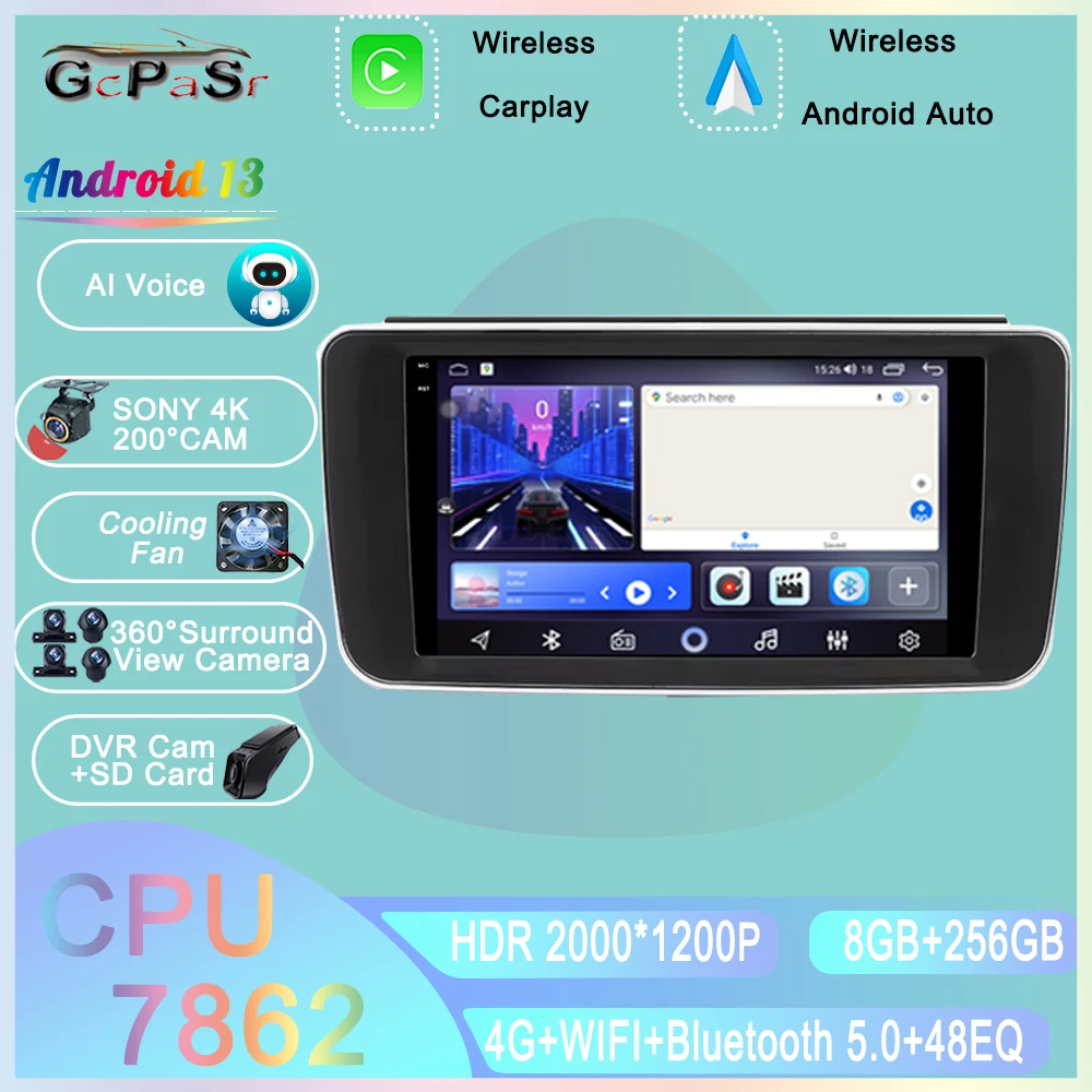 Для Nissan Leaf ZE1 2017-2024 Автомобильный радиоприемник GPS-навигация Android Автоэкран Carplay 4G