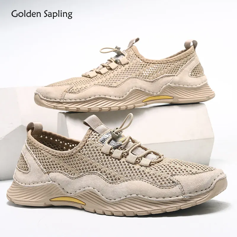 

Golden Sapling Summer Shoes Men Breathable Air Mesh Men's Casual Sport Shoe Outdoor Footwear Leisure Platform Chaussure Hommes