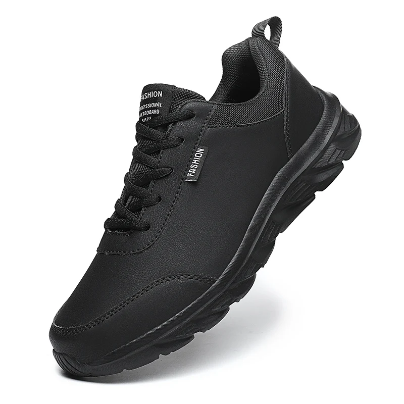 

Men Shoes 2022 New Pu Waterproof Casual Shoes Men Sneakers Comfortable Lace Up Walking Footwear Plus Size 46