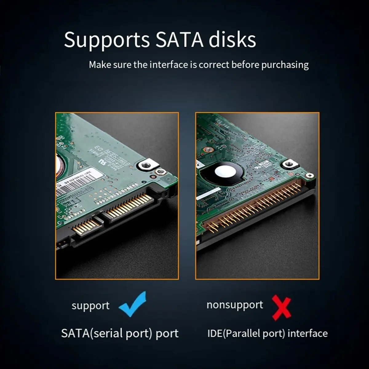 Фото Внешний корпус для HDD/SSD A46U 2.5 дюйма, USB 3.0 - SATA, для ноутбуков и настольных ПК, высокоскоростная передача данных №4