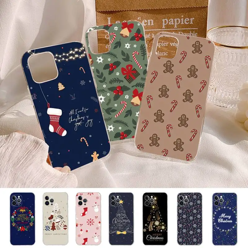 

Christmas Style Pattern Phone Case For iPhone XR X XS Max 14 13 Pro Max 11 12 Mini 6 7 8 plus SE 2020 Printing Cover