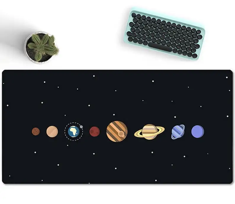 

Solar System Desk Pad,Desk Mat,Mouse Pad,Keyboard mat