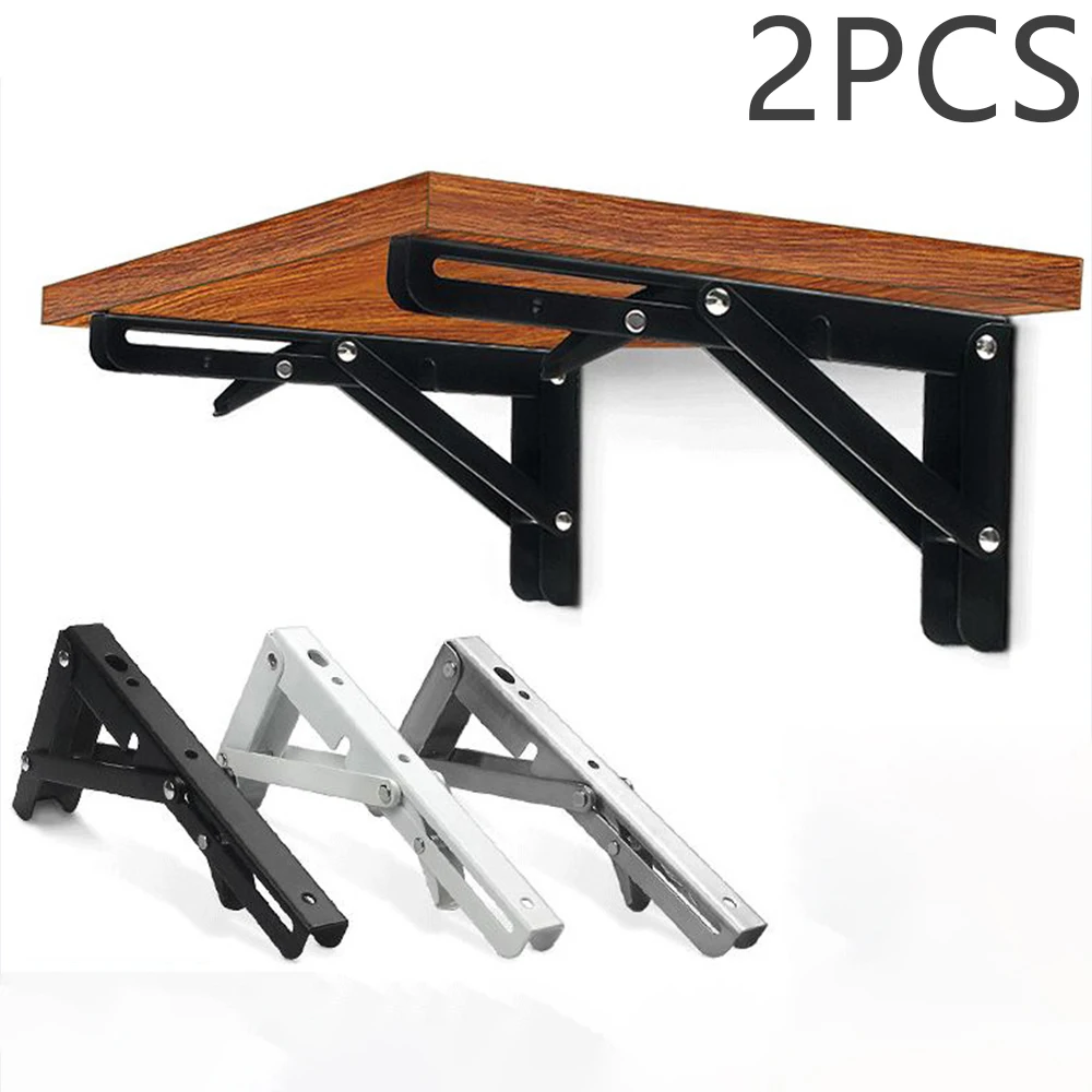 

2PCS Stainless steel triangle bracket hardware Billy bracket wall tripod shelf support folding bracket
