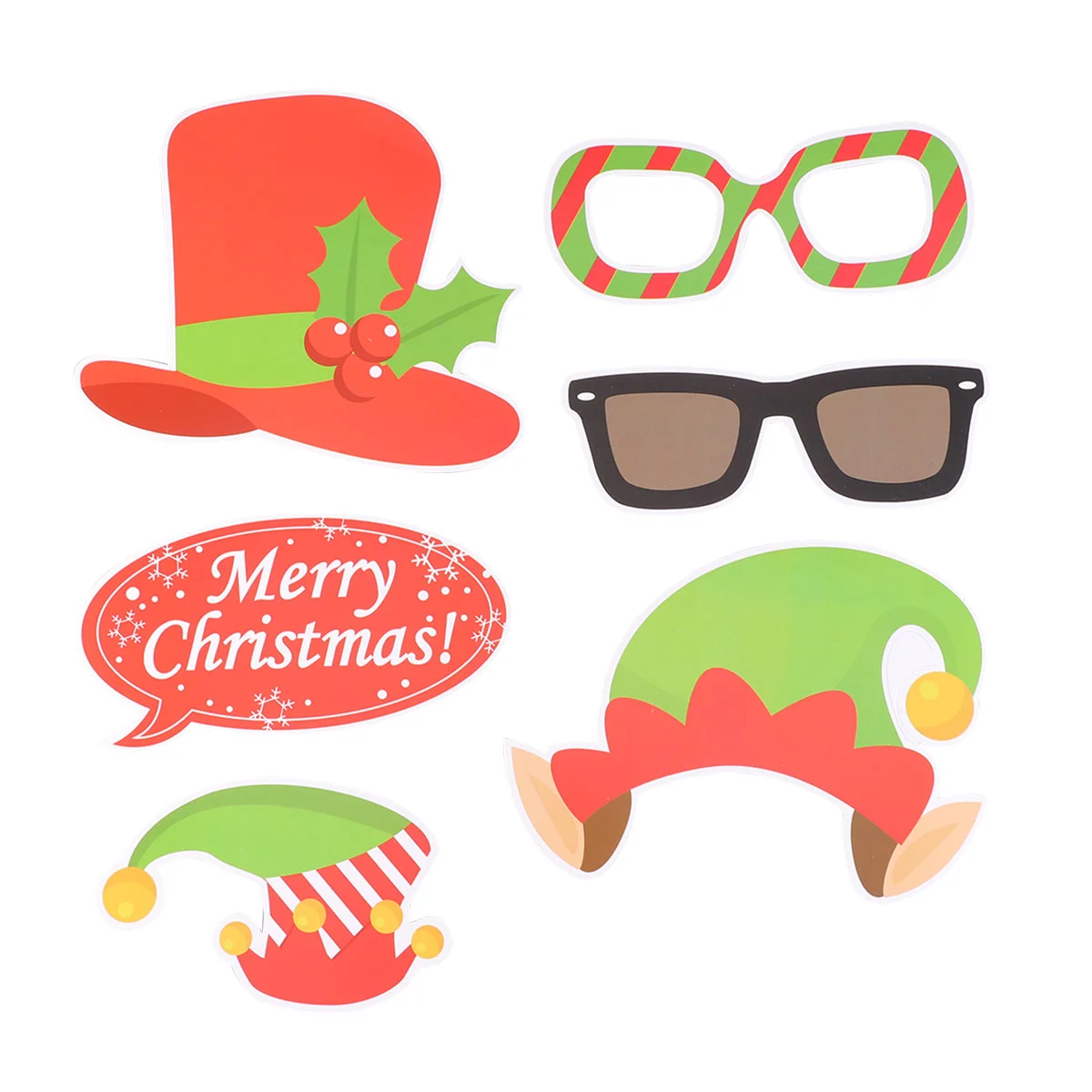 

32pcs/set Funny Creative Christmas Party Photo Booth Props Happy Christmas Pose Sign Kit for Party Decoration