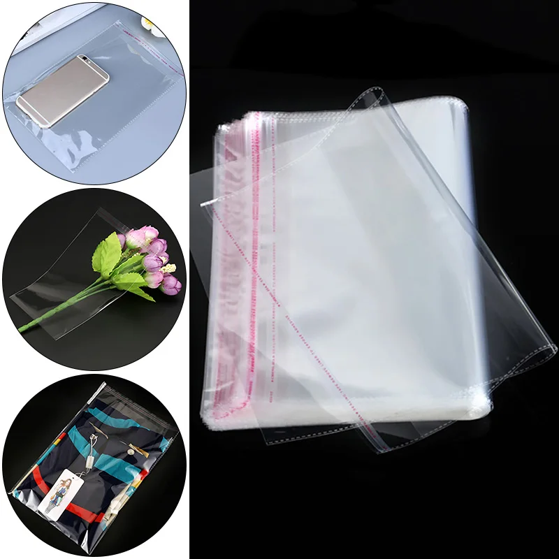 

Прозрачные пластиковые пакеты, самоклеящиеся герметичные пакеты для конфет и печенья, подарочные пакеты для хранения ювелирных изделий и сережек, 100 шт.