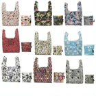 Складная Экологически чистая сумка для покупок для женщин и мужчин, многоразовый мешок унисекс для хранения продуктов, фруктов, овощей, продуктов, тоут, сумочки