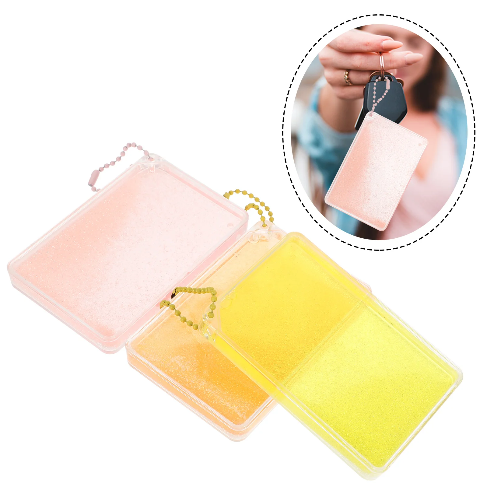 

Pendant Acrylic Decorative Pendants Hanging Decor Diy Delicate Ornament Backpack Gift Festive Moving Sand Keychain Crystal Clear
