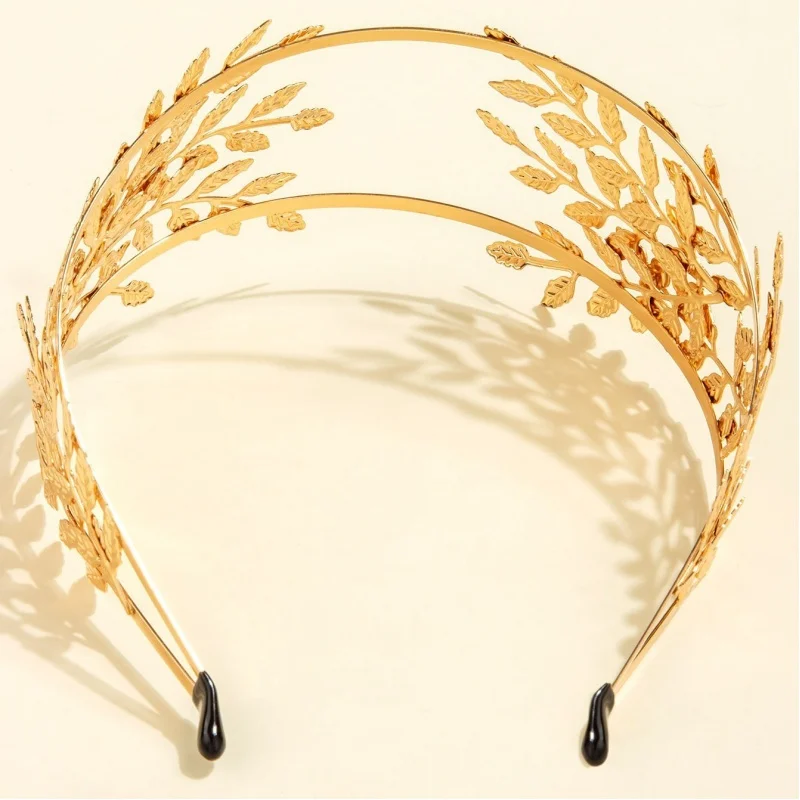 

Style Baroque Leaves Tuinga Headdress Internet Celebrity Golden Leaves Trendy Mori Girl Style Headband Crown Jewelry