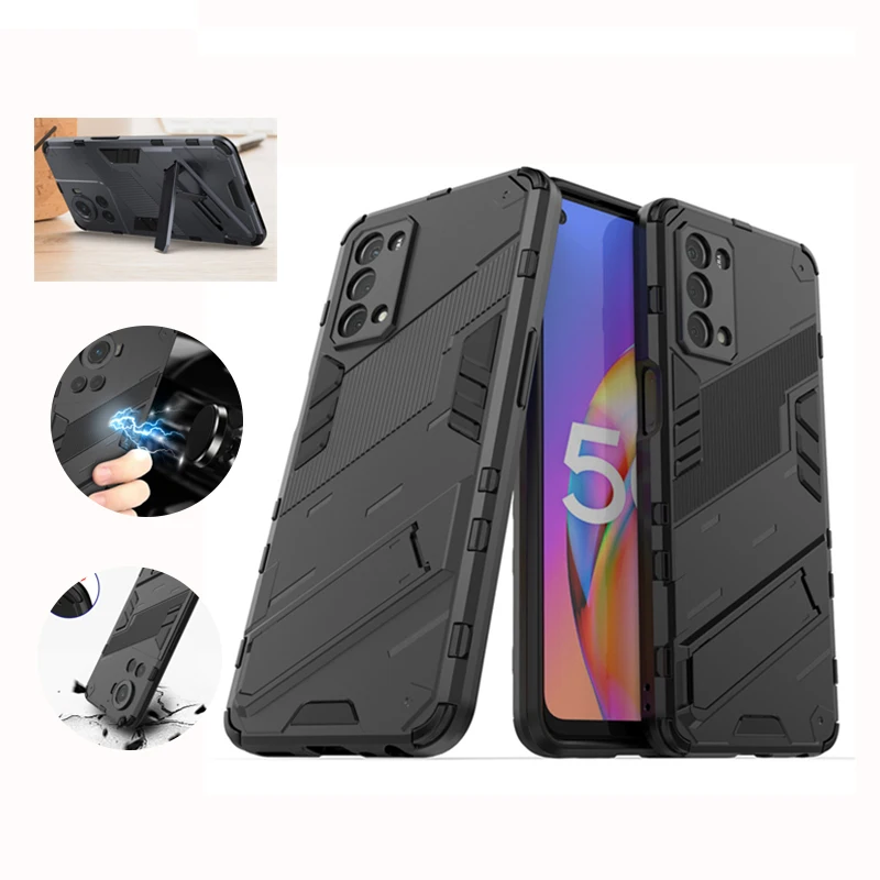 

For One Plus Nord N200 2 2T5G Case Armor Stand Car Magnet Shockproof Cover For One Plus CE2 Lite ACE 10R Holder Rugged Shell