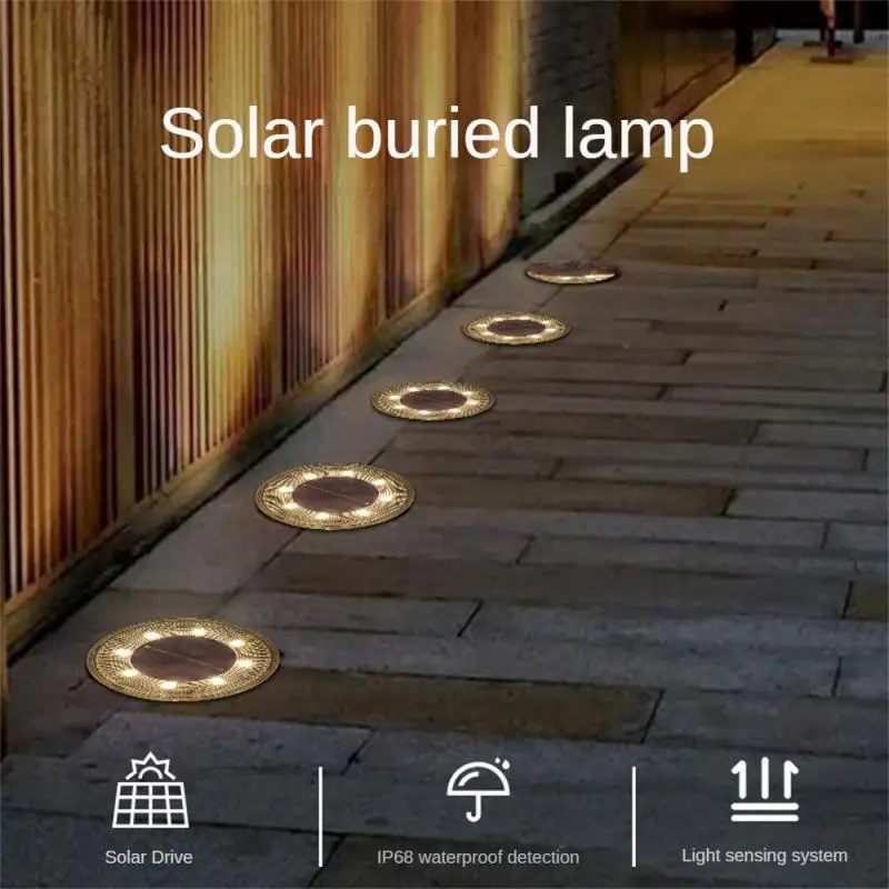 

Solar Underground Lamps Lawn Light Outdoor Waterproof Lights For Step Garden Walkway Courtyard Lawn Decor Solar Buried Lamp