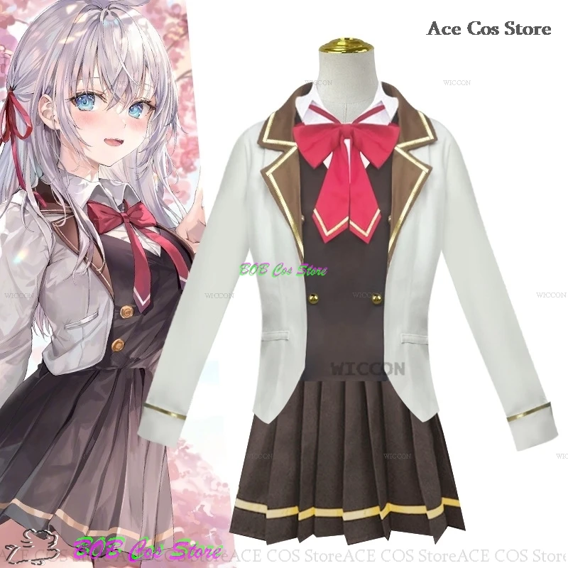 Alya Sometimes Hides Her Feelings in Russian Alisa Mikhaylovna Kujo Cosplay Costume Dress Outfit Halloween Uniform Suit Wig