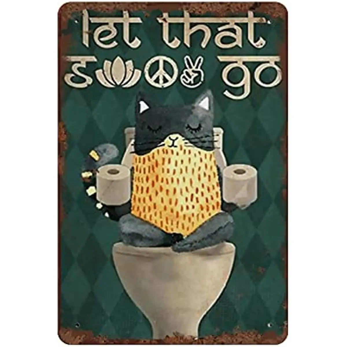 

Let Go, кот влюбленные металлический жестяной логотип для ванной комнаты забавное украшение для туалета винтажная мужская пещера бар клуб