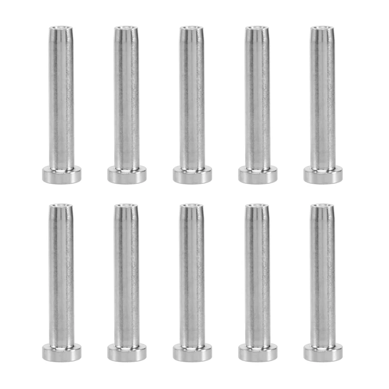 

10Pcs Stainless Steel Stemball Swage Stud Dead Ends Threaded Stud Paired With Cable Tensioner For 1/8Inch Cable Railing Kit