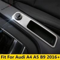 car volume knob control multimedia button decor covers trim for audi a4 a5 b9 2016 2021 stainless steel accessories interior