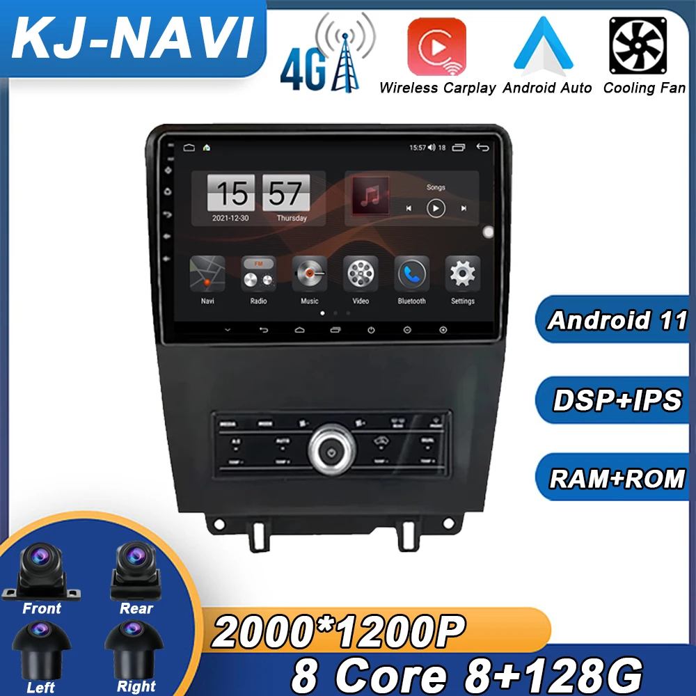 

Android 11 для Ford Mustang 2009-2014, мультимедийная навигация, автомобильный видеоплеер, стерео, GPS, DSP, без DVD