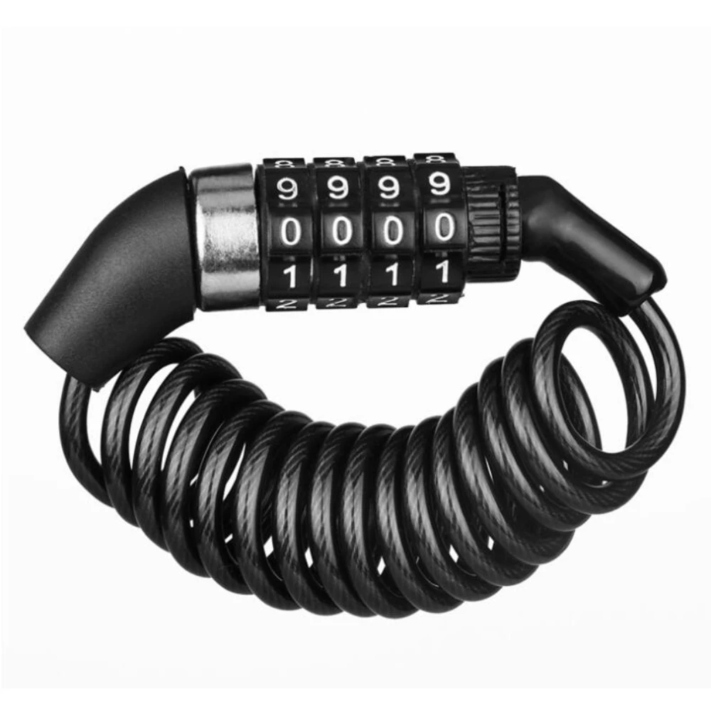 

Bicycle Lock Anti-Theft Bike Lock 4Digit Code Combination Stainless Steel Cable MTB Bike Bicycle Security Lock Cycling Equipment