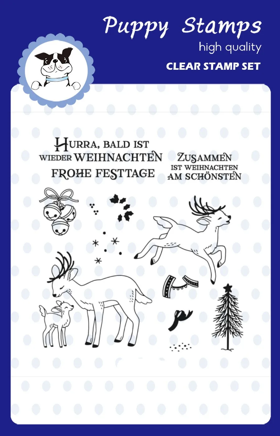 PUPPY STAMP DE Reindeer Fun Прозрачные штампы для украшения своими руками скрапбукинга