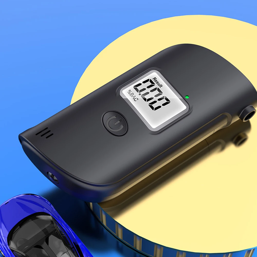 

Professional Digital Breath Alcohol Tester Breath Drunk Driving Analyzer Mini Alcohol Tester with Emergency Lighting
