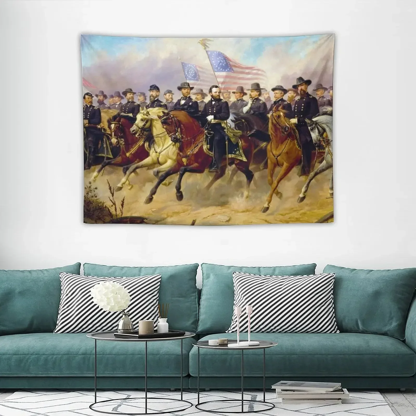 Грант и его генералы от Ole Peter Hansen Balling (1865) гобелен Декор для комнаты украшение