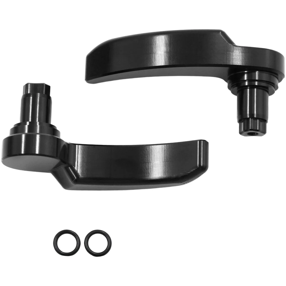 Фото Комплект защелок для седельных сумок Touring Levers, износостойкая отделка для мотоциклов Touring, быстрая установка, для Road Glide, черный цвет №2