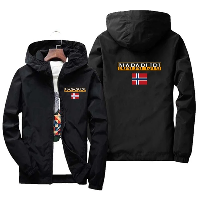 

2021 New Mens Spring Autumn Jacket Zipper Casual Hooded Bomber Jakcet Fashion Windbreaker Jacket Men 5XL 6XL 7XL