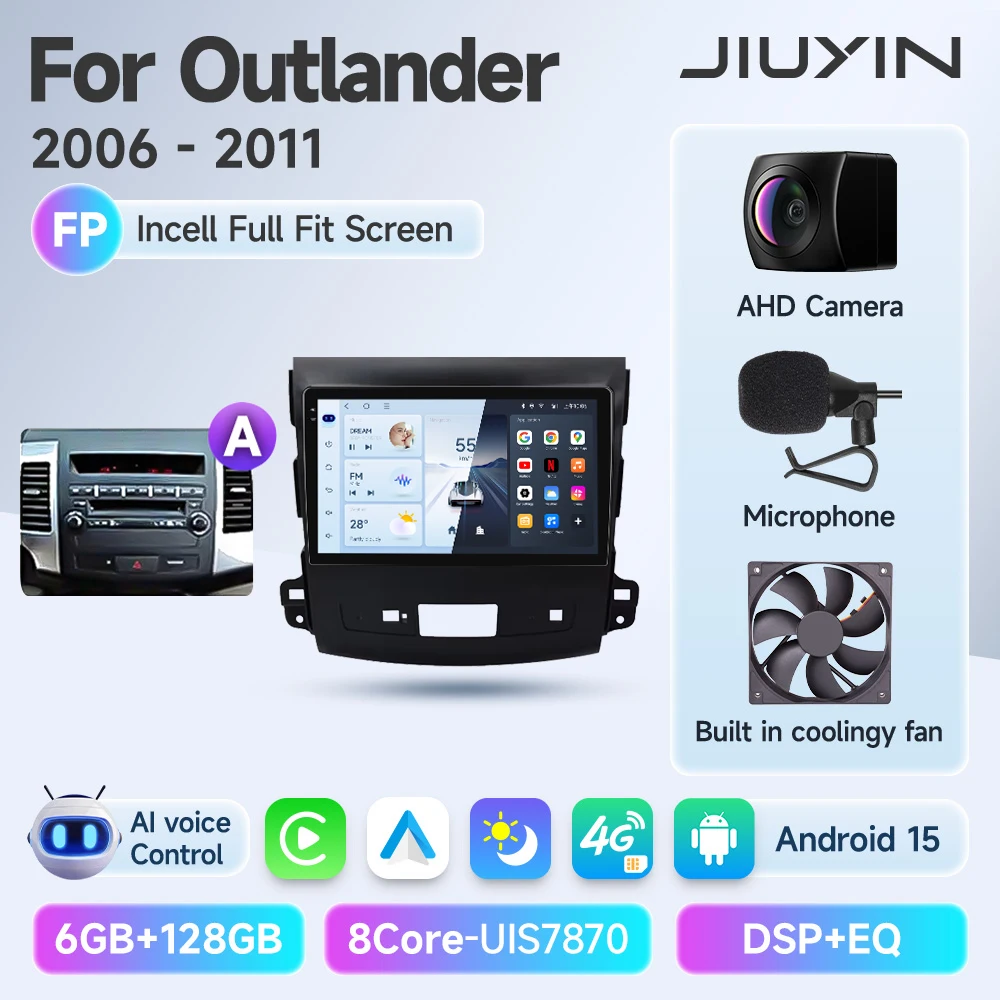 

Android 15 для Mitsubishi Outlander 2005-2013 Citroen C-Crosser Peugeot 4007 Android автомобильный радиоприемник мультимедийный стереоплеер CarPlay