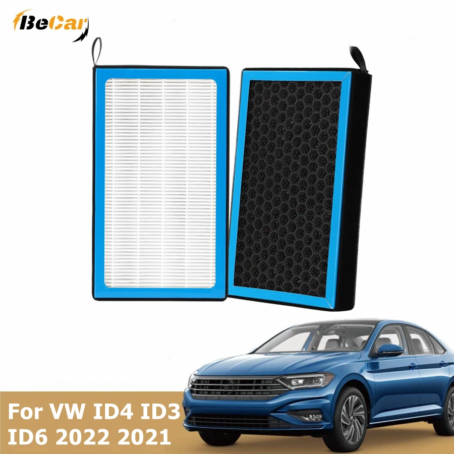 Купи For VW ID4 ID.3 ID6 2022 2021 Car Cabin Air Filter with Activated Carbon Honeycomb Mesh Fragrance Conditioner Refresh за 1,174 рублей в магазине AliExpress