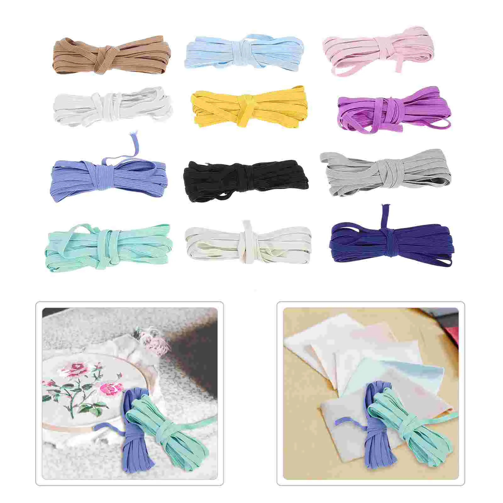 

Elastic Band Bands String Stretch Cord Sewing Earloop Trim Color Hoodie Pantsknit Shoelace Braided Rope Tie Ear Ribbon