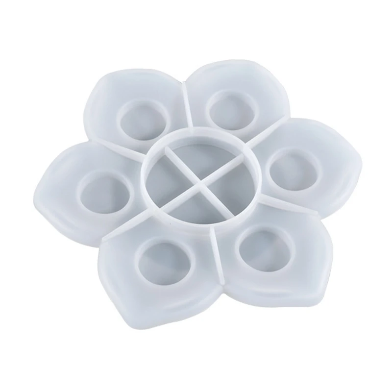 

for Creative Candlestick Epoxy Casting Mould Handmade Lotus Flower Silicone Mold for Jewelry Box Trinket Container Ornam