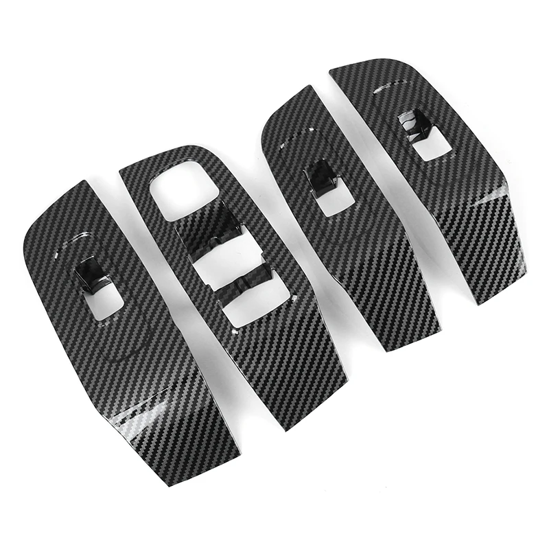 

for MG 6 MG6 2020 2021 Carbon Fibre Car Door Window Glass Lift Switch Panel Button Cover Trim Frame Sticker Accessories