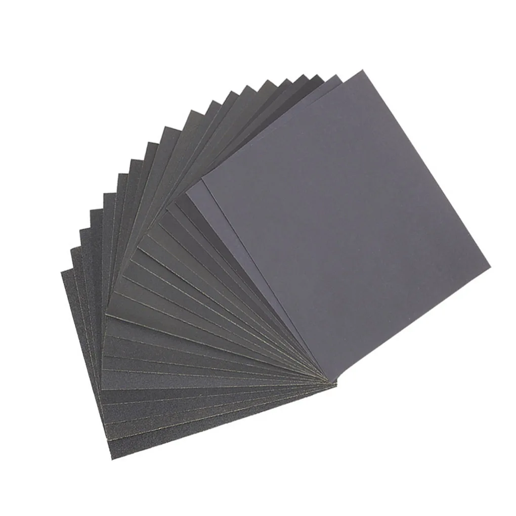 

10pcs Sanding Paper Wet Dry Dual Use Handicraft Woodwork Automobiles Metal Plastic Polishing Sandpaper 600 Grit