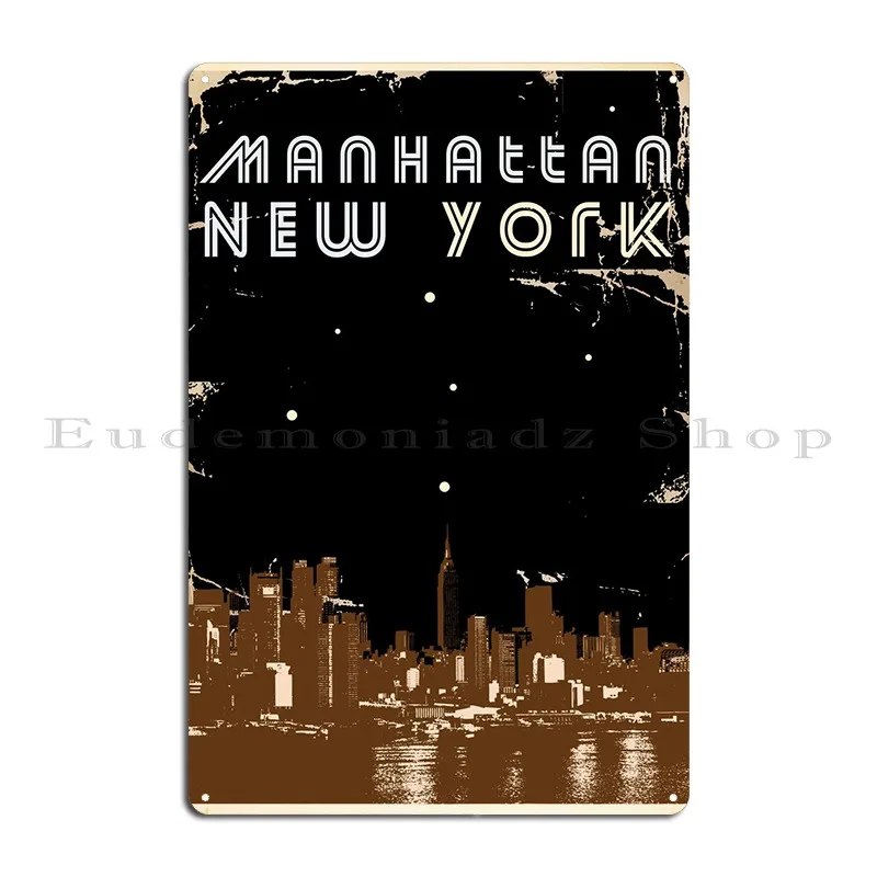 

Vintage Poster Ny Metal Plaque Poster Cinema Party Cinema Iron Design Tin Sign PosterWall Decoration