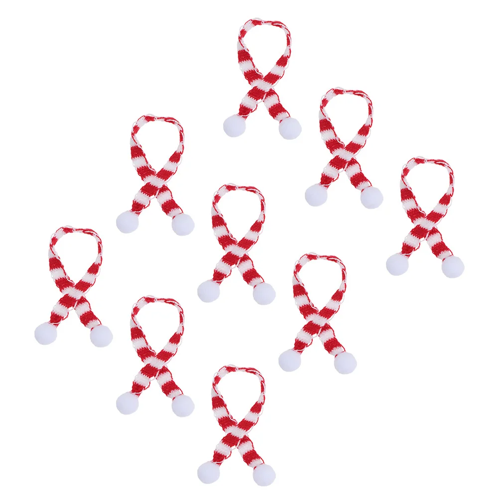 

9Pcs Adorable Scarfs Christmas Decorative Scarfs Decorations (Assorted Color)