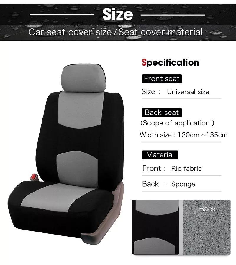 

Fabric Auto Seat Cushion Universal Car Office Chair Home Seats Cover Comfortable