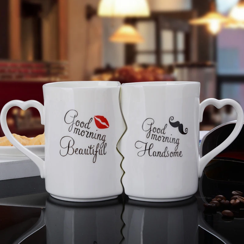 

Couples Ceramic Cups Office Creative Simple Ceramic Mugs Personalized Water Cups Ceramic Cups Cute Solid Color Coffee Cups