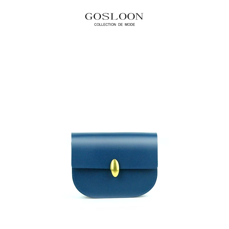 

GOSLOON-L5 Thick Leather Saddle Bag Classic Luxury Brand Four Seasons Removable Strap Messenger Bag Ladies Fashion Business
