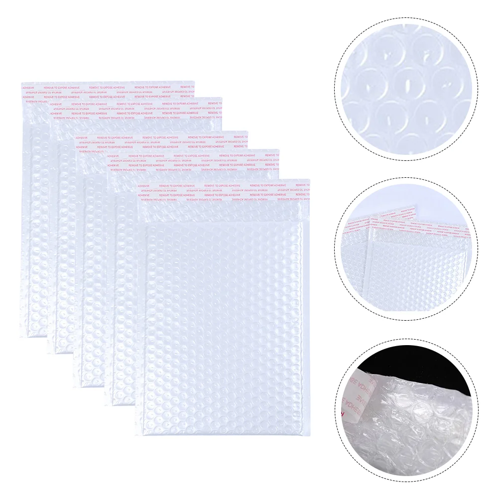 

50pcs Bag Clear Cushioned Pouches Self- Sealing Mailing Packaging Bag Bubble for Moving Shipping Storage 20x15cm (