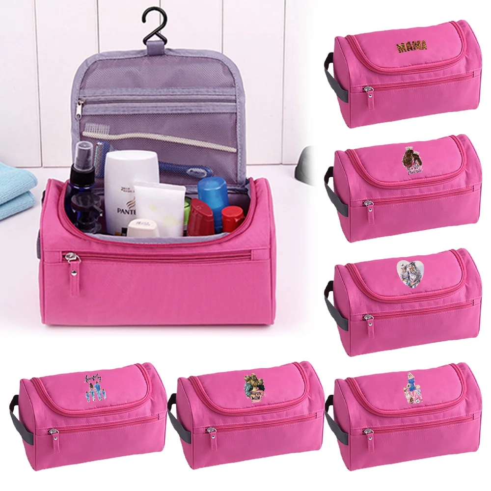 

Women Make Up Wash Bags Travel Cosmetic Bag Mom Print High Quality Toiletries Organizer Waterproof Storage Hanging Bathroom Bag